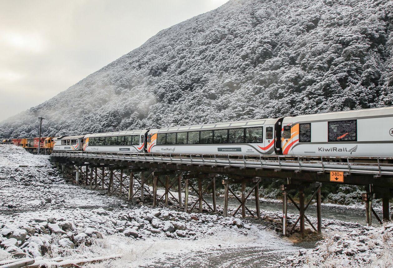 Discover the wonder of rail travel. Take rail journeys to many parts of New Zealand and explore a beautiful landscape in the relaxing comfort of a train car. Find out more about the Great Journeys by train across New Zealand.