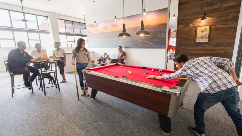 Pool table and games area