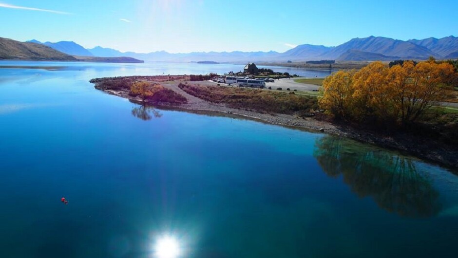 Lake Tekapo amazing reflections