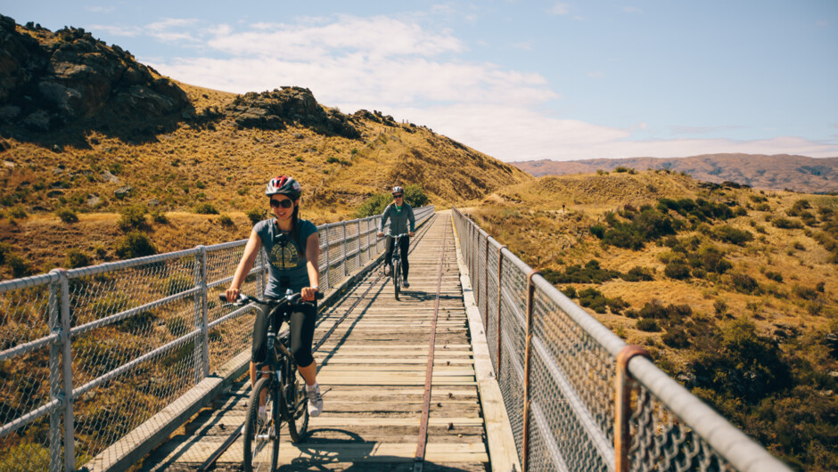 Mountain biking on the Rail Trail