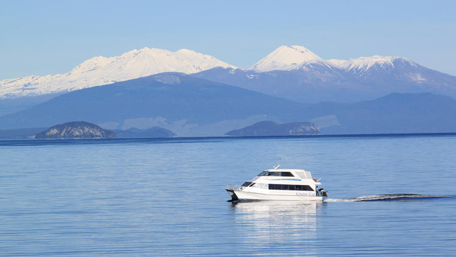 Cruise Lake Taupo onboard Cruise Cat with Chris Jolly Outdoors