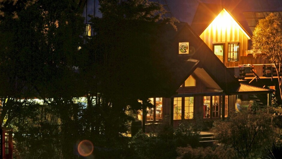 River Valley Lodge in the evening