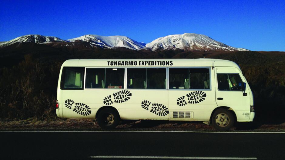 This is the bus to look out for.  Our logo are these bootprints