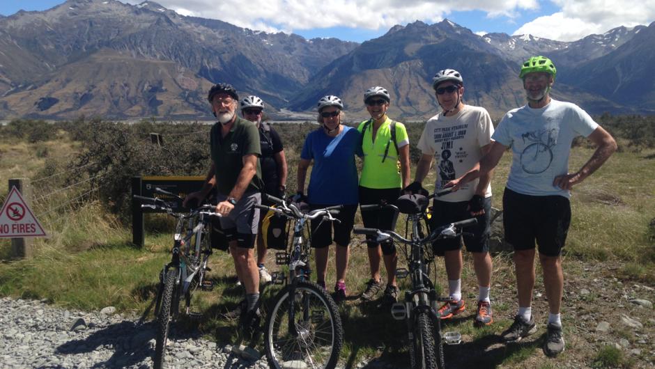Vision impaired cyclists embarking on a tandem biking adventure in New Zealand's South Island