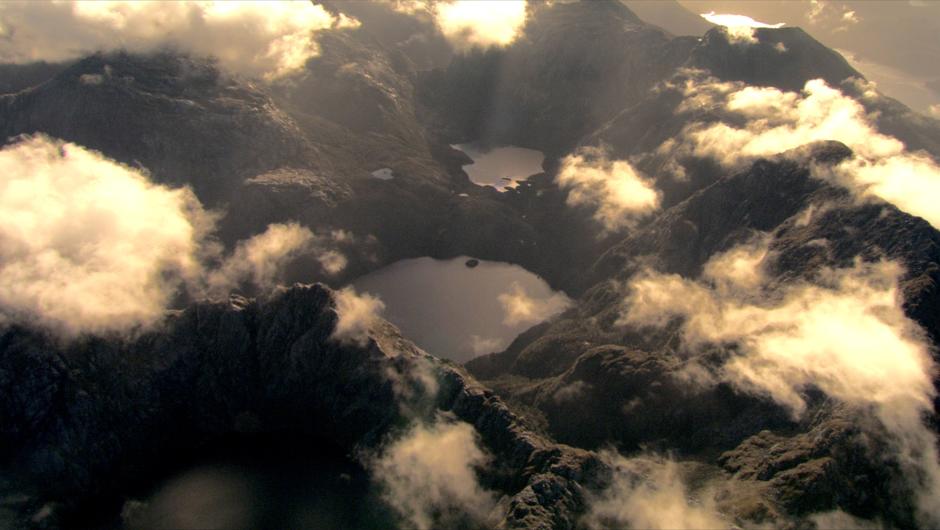 Glacial lakes (screenshot from Ata Whenua - Shadowland)