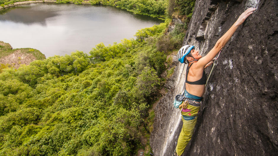 Climbing classic routes at one of Wanaka&#039;s summer crags