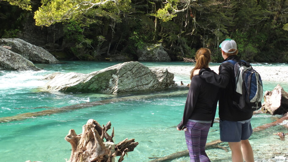 Routeburn River blue waters