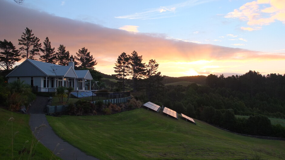 Sunset at Vineyard Cottage