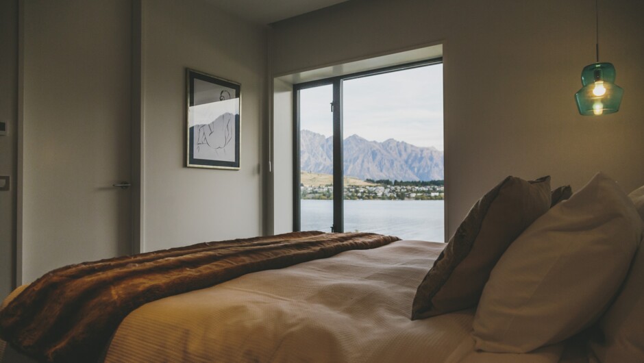 4 of the bedrooms have lake views