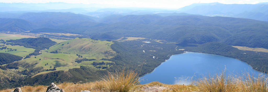 View from a mountain on one of the Nelson lakes