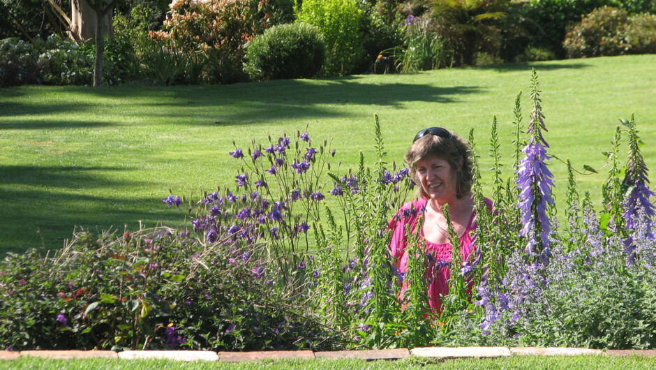 Heather working in the garden