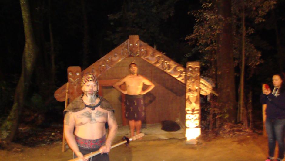 Experiencing the Maori culture at Tamaki Authentic Maori Village Experience in Rotorua