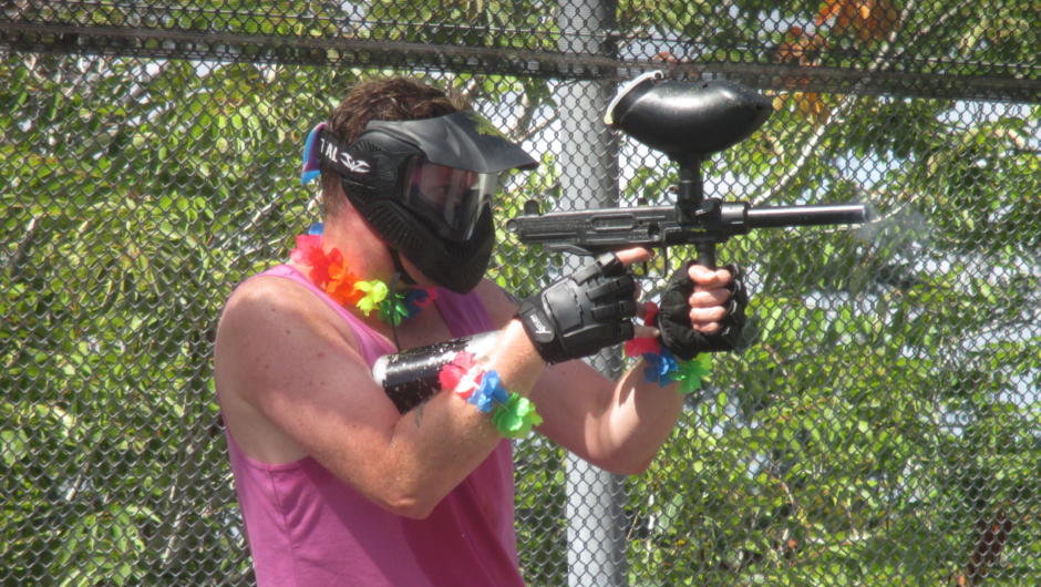 Hot pink for your bachelor party - Better stag do parties - Only at Asylum Paintball