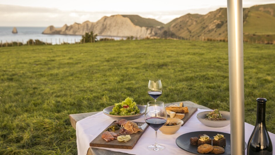Endless scenic picnic spots to enjoy, including Cape Kidnappers