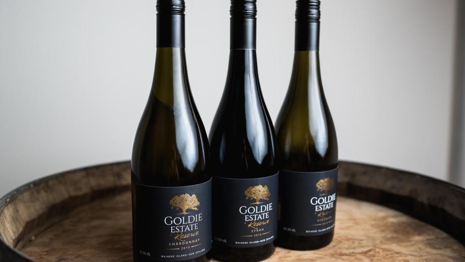 Goldie Estate Reserve wines