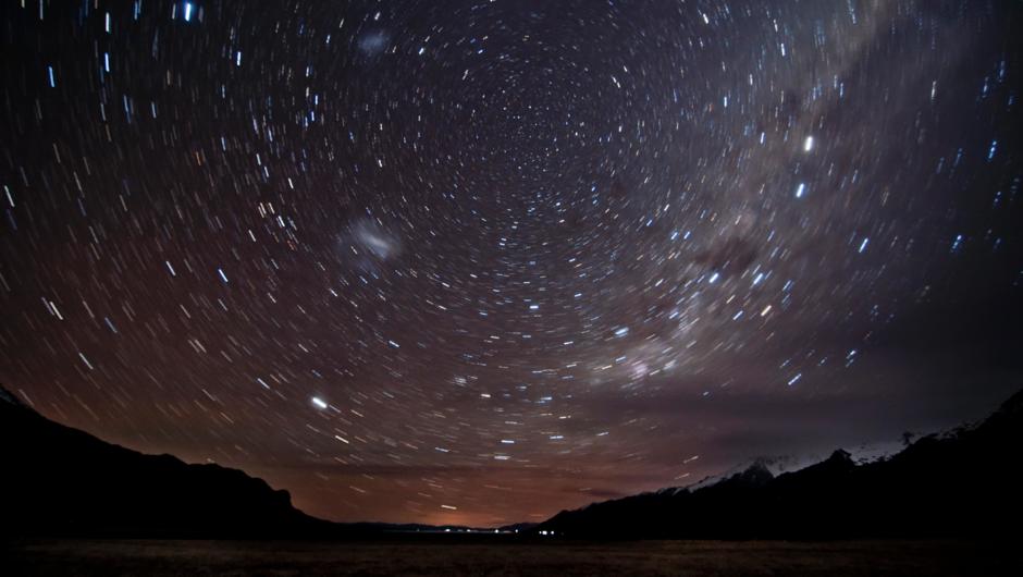 Mount Cook is far from the city lights and therefore has some of the darkest skies in New Zealand, perfect for viewing the night sky!