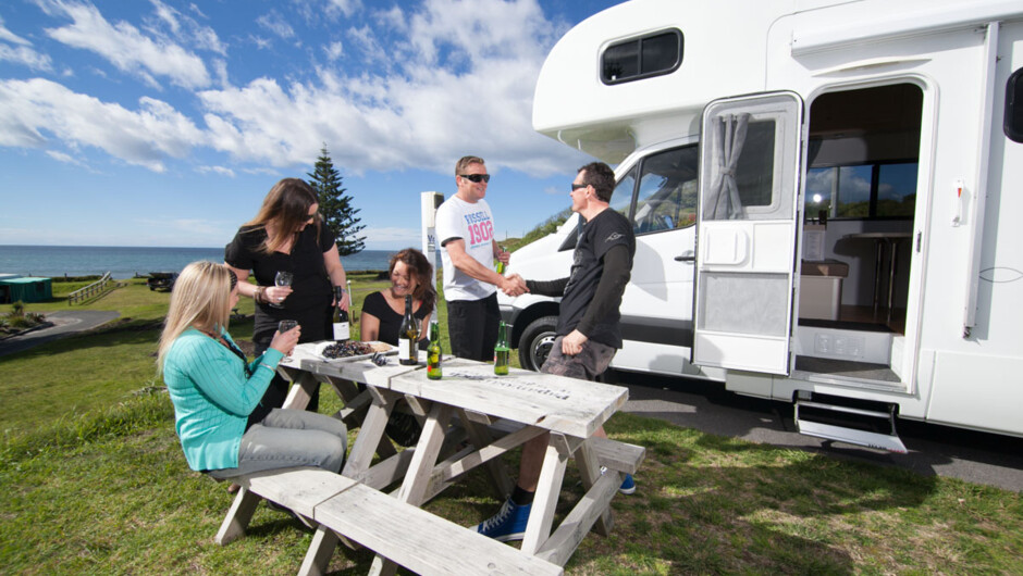 Papamoa Beach Resort Holiday Park & Motels. Seaview Motorhome sites