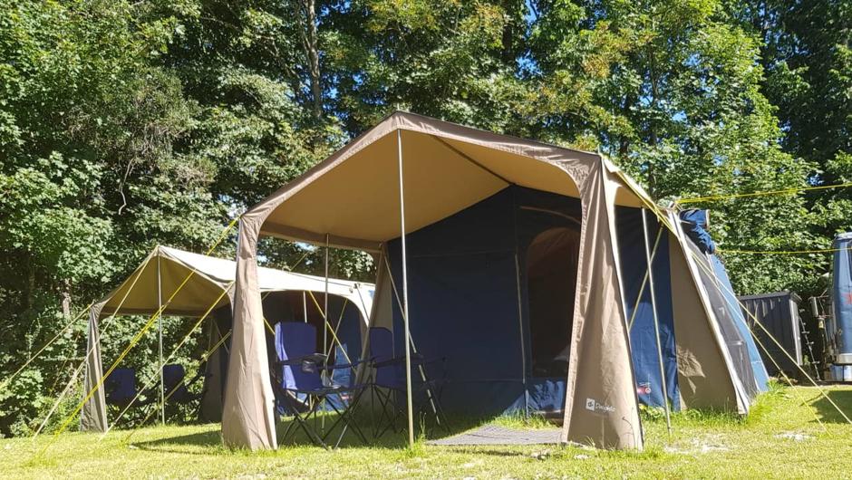 Glamping tents in Summer