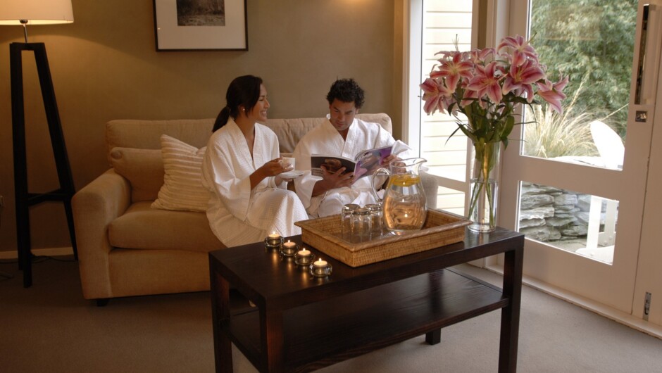 Relaxing treatment rooms with views at The Spa at Millbrook