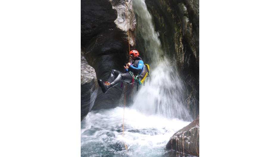 Mastering the abseils in Robinsons Creek