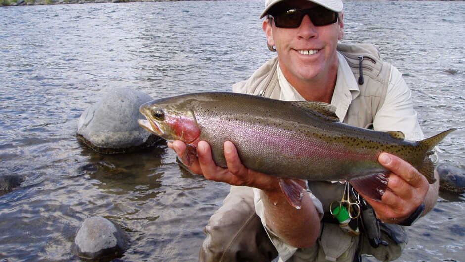 Steve with a Tauranga-Taupo Rainbow