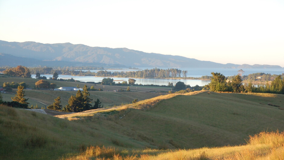 View from the hilltop to Abel Tasman National Park
