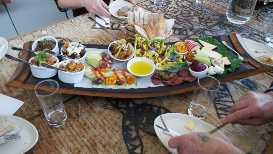 Delicious winery antipasto platter included for lunch - delicious!