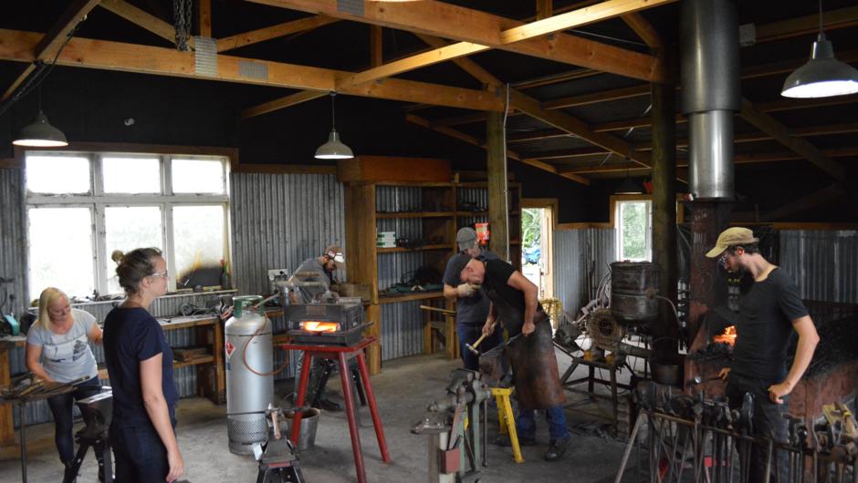 Come along to a blacksmithing course and make your own knife, piece of art or tool to take home