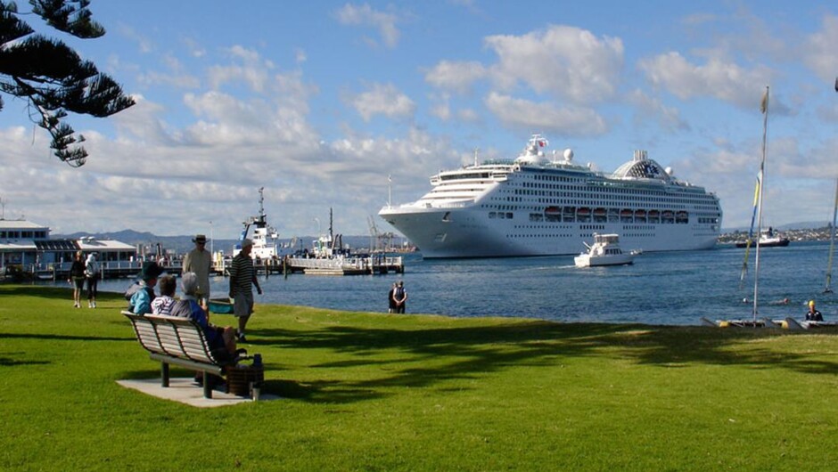 Cruise Ship at Tauranga Harbour, Mount Maunganui