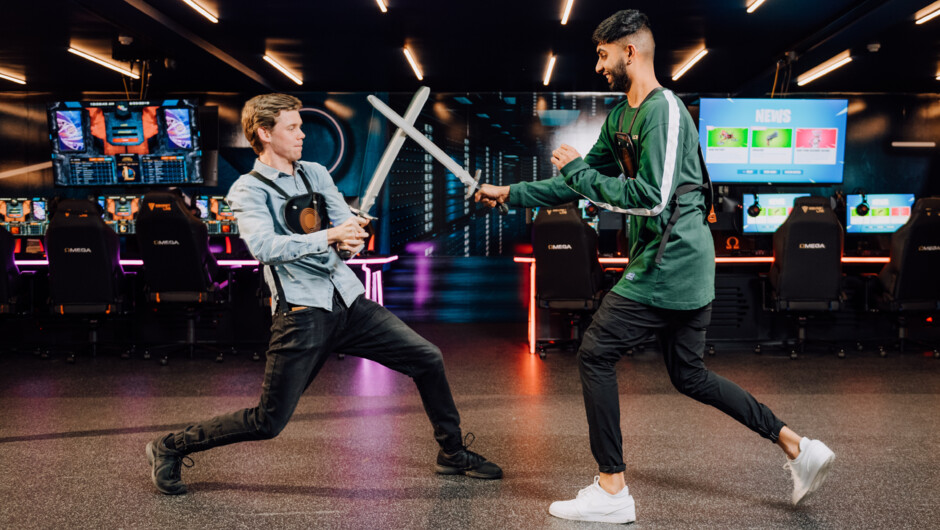 Virtual Sword Fighting in Rainbow Playlab