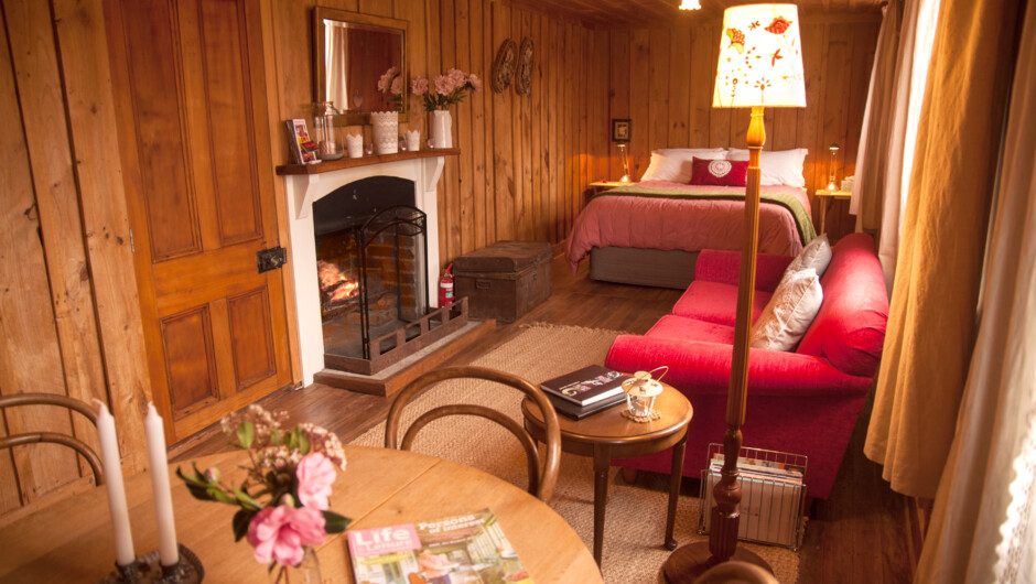 Stunning wooden features and open fire to enjoy, relax and romance within.