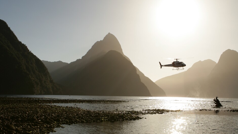 Milford Sound helicopter tours offer a trip of a lifetime.