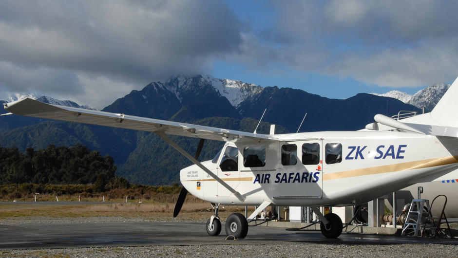 Air Safaris aircraft at the Franz Josef airport