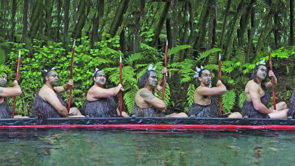 See a Maori waka paddled by powerful warriors at Mitai Maori Village