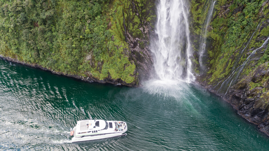 Get up close and personal to Sterling Falls on board a luxury cruise ship