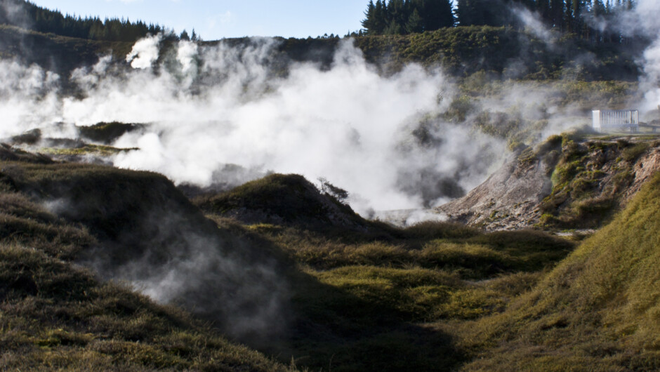 view of geothermal over a Crater