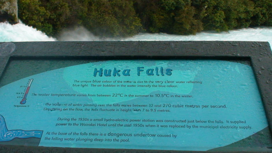 Introduction to Huka Falls.