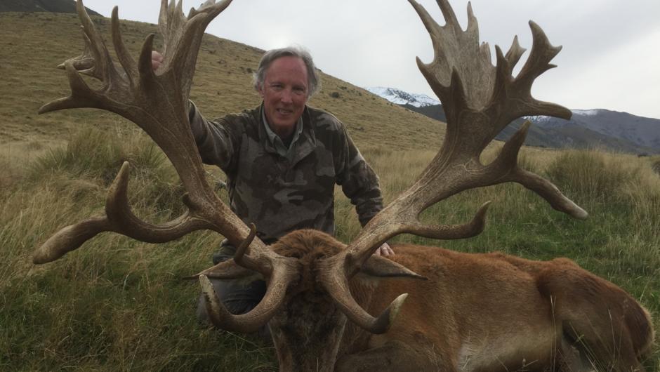 This is why hunters travel to hunt in NZ, truly large stags here!