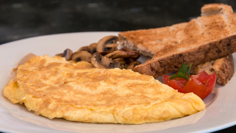 Breakfast omlettes cooked to order