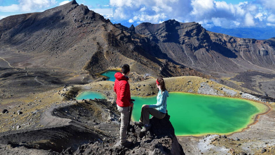 Crater lakes on the Tongariro Alpine Crossing