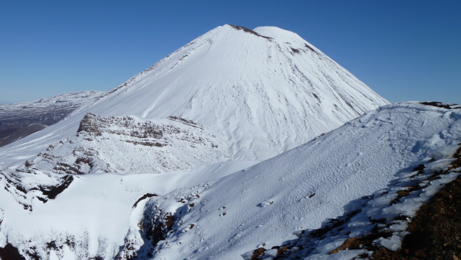 Looking towards Mt Ngauruhoe From top of Red Crater - Stunning views Winter
