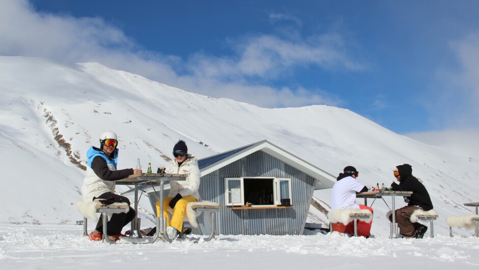 The von Brown Hut located near the top of the T1 T-Bar offers great views and refreshments.