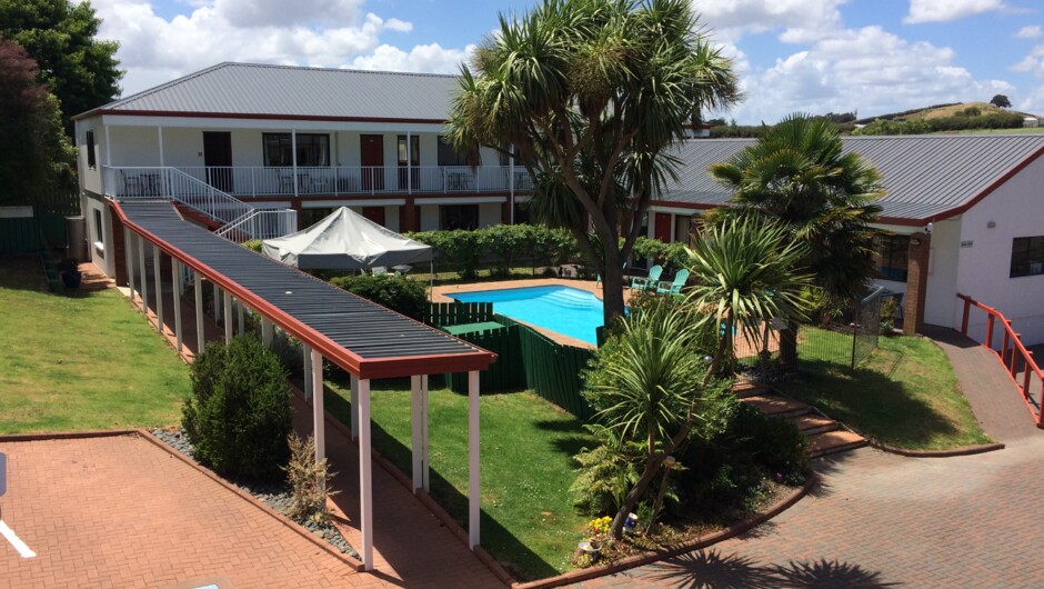 Photo of heated swimming pool newly painted