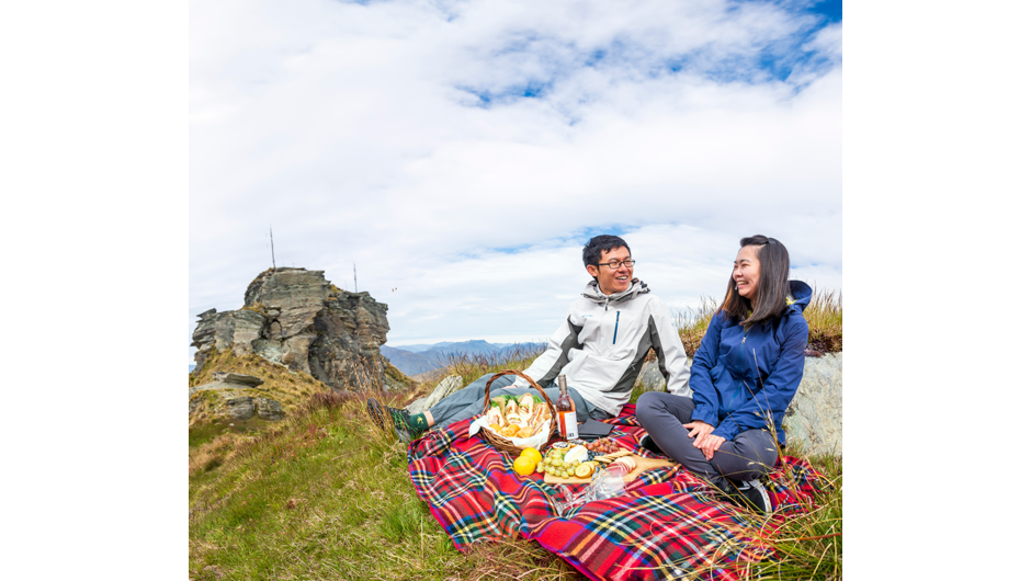 Our picnic hamper makes a great lunch on top of the mountain.