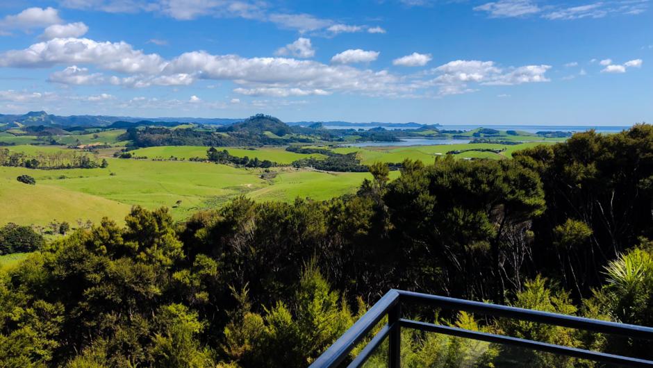 Views from the western deck at Te Huia