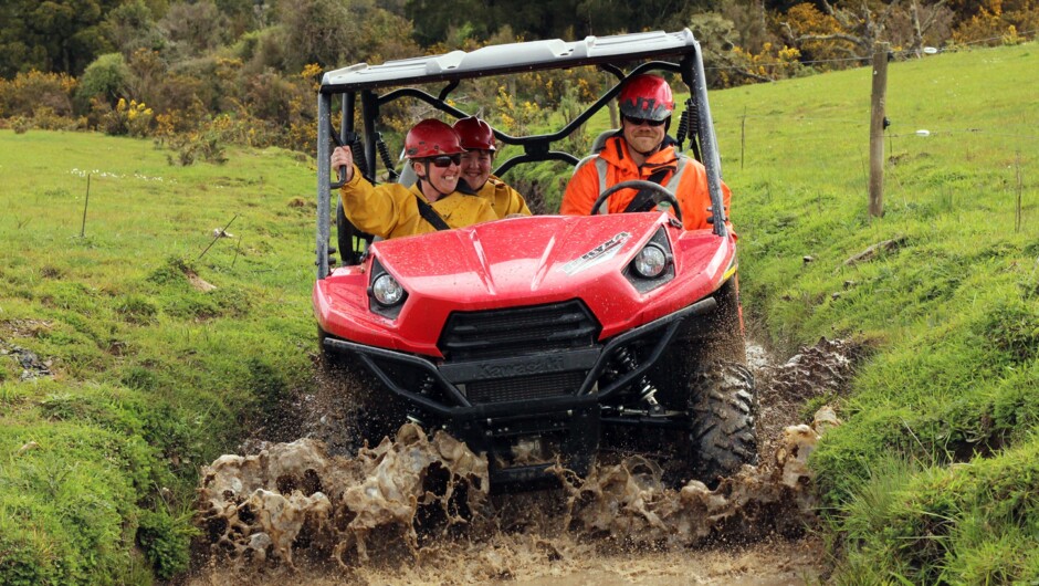 Our awesome 4-seater buggy built to take 3 passengers on an adventure through the mud