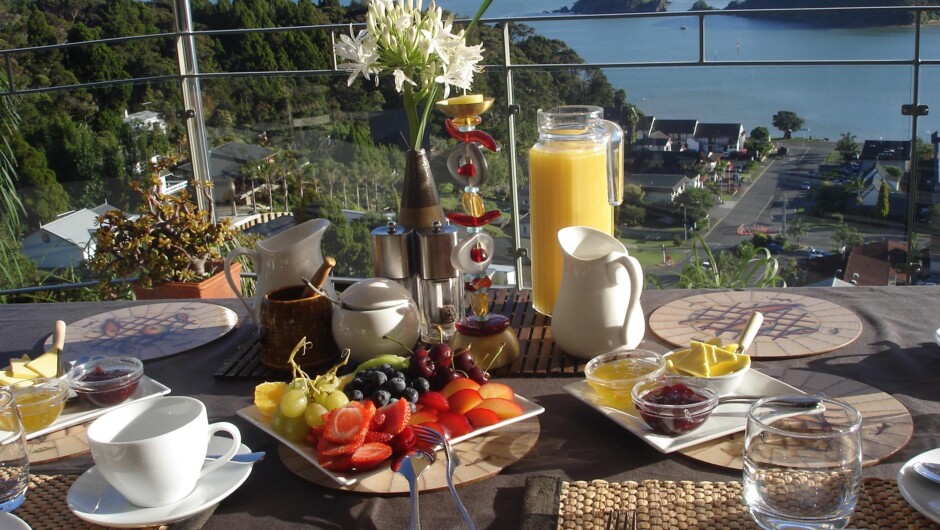 Breakfast on the balcony
