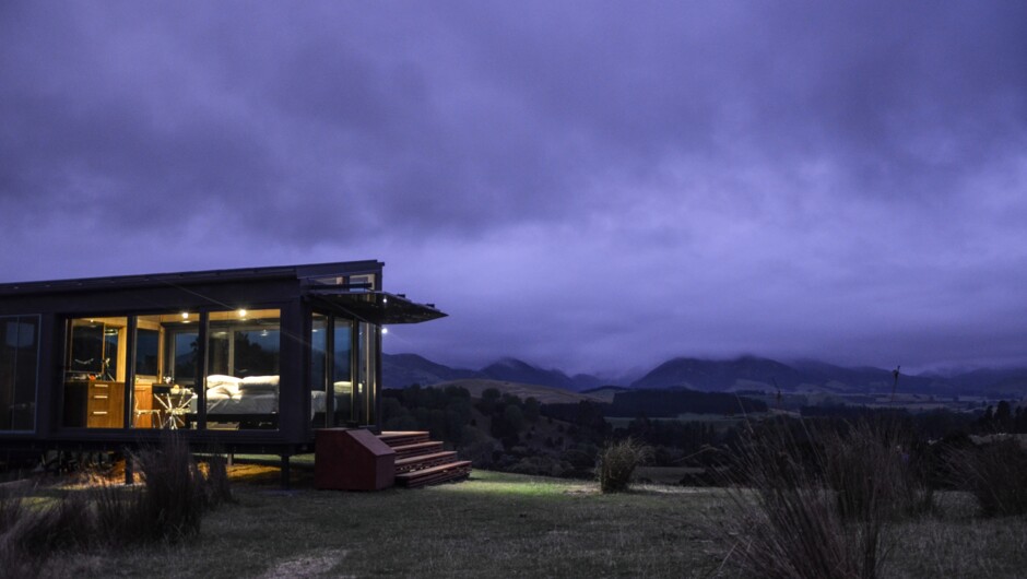 Manukau PurePod, sunset on a stormy day