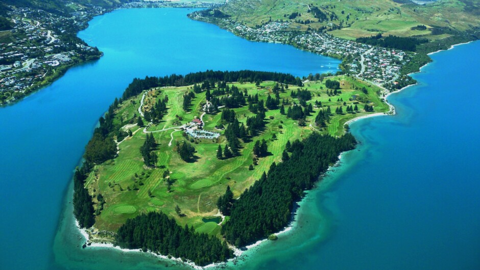 Aerial view of Queenstown Golf Club