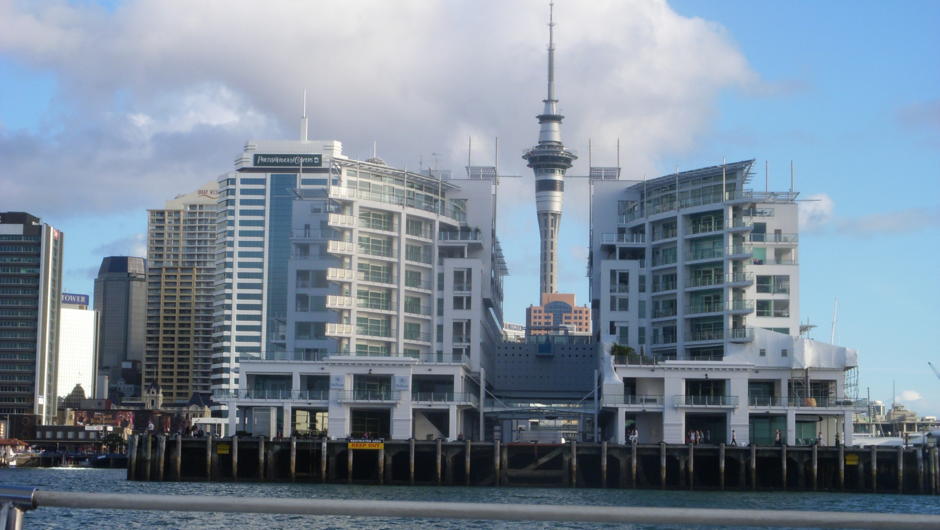 A view of Auckland from the water.